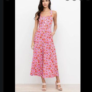 Yumi Kim 'Walk This Way' Retro Style Wide Leg Floral Jumpsuit